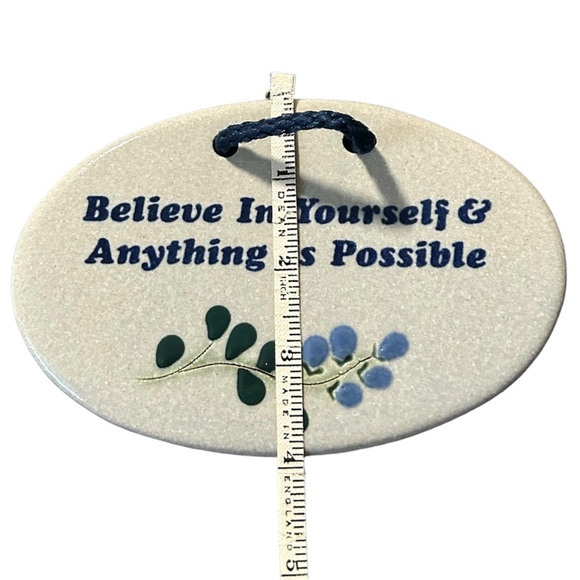 mountaine meadows pottery south ryegate, vermont motivational ceramic wall decor - Picture 5 of 6